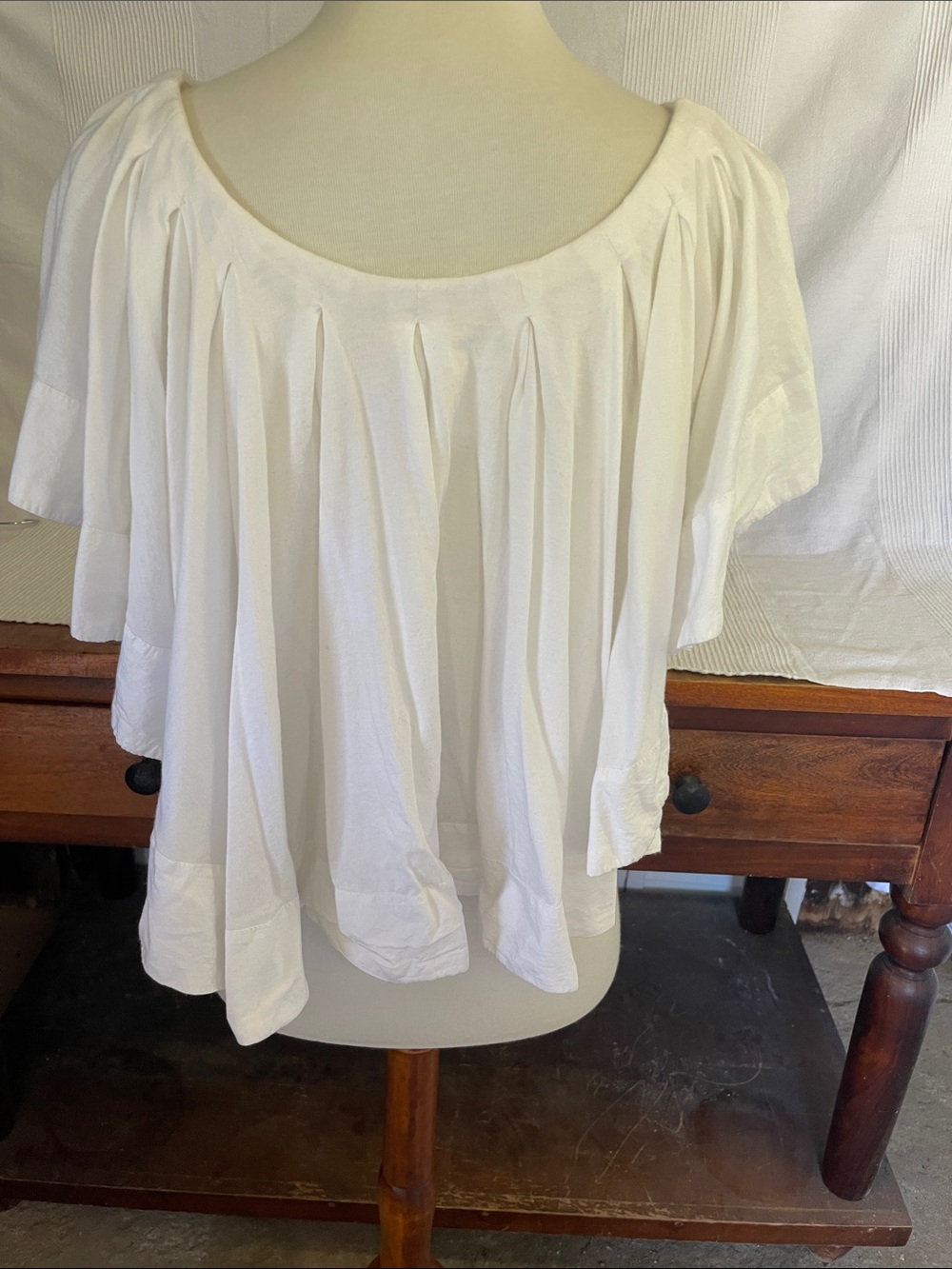 Maeve Anthropologie White Flowy Crop Top - Picture 5 of 7